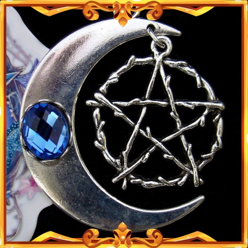 Necklace "Moon Oracle" Sapphire