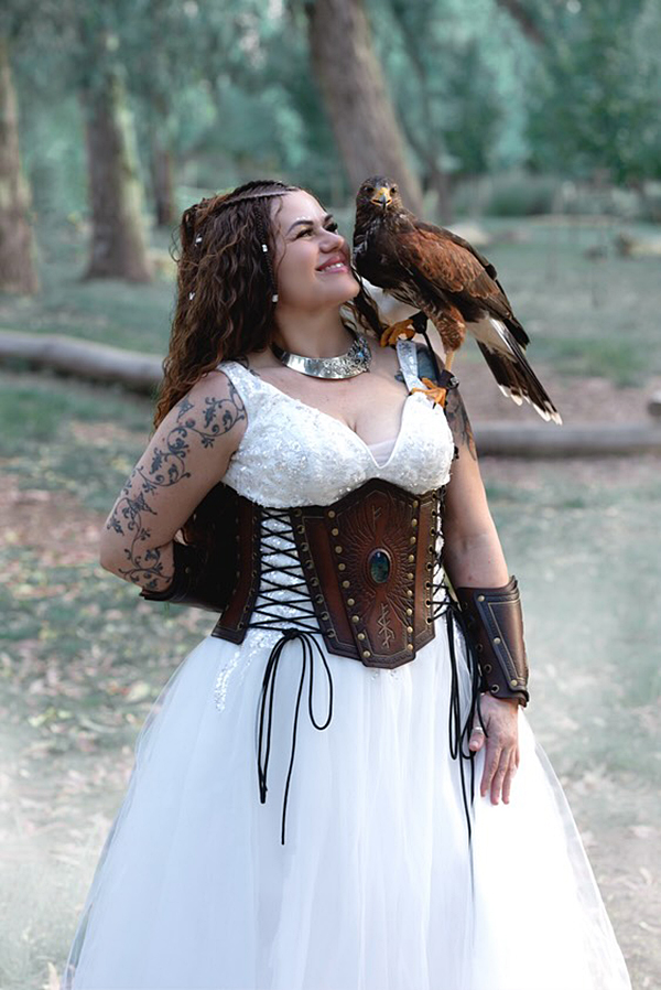 Viking woman with hawk 2025