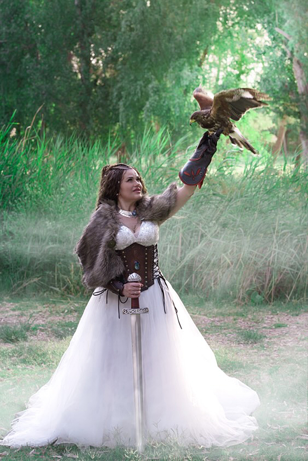 Viking woman with hawk 2025