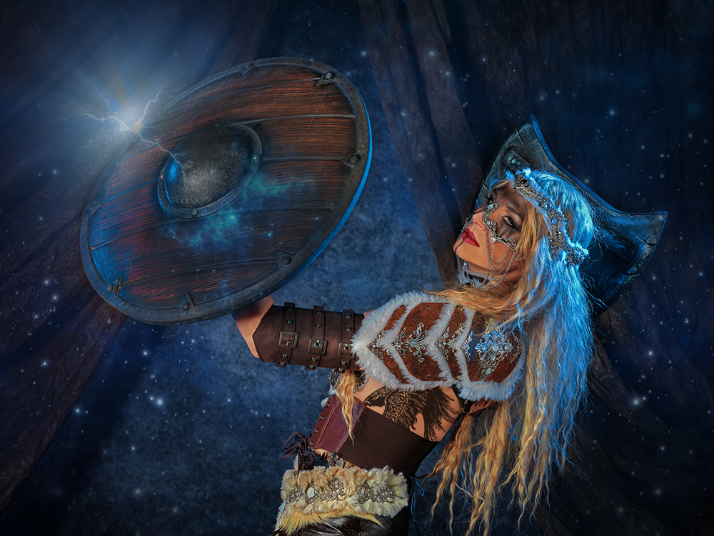 2025 Warrior Girl with viking shield