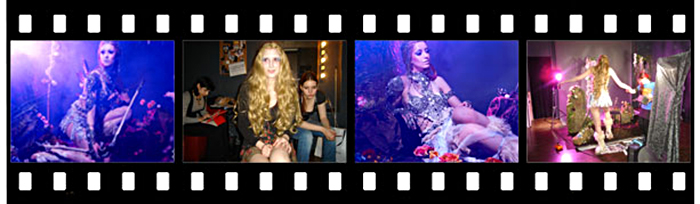 Une séance photos elfique pleine de Fantasy avec une histoire Behind the Scenes et des images Backstage de Julie de Moura avec la modèle Psyche Ophiuchus maquillée par Dita MakeUp coiffée par Jennifer Groet et une scénographie de A Mon Seul Desir boutique en 2012