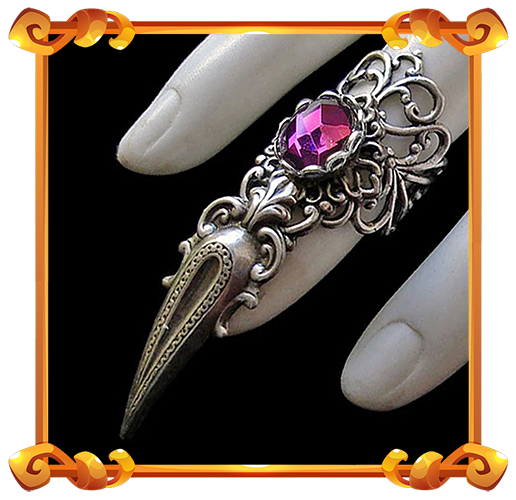 Gothic Ring available in purple amethyst