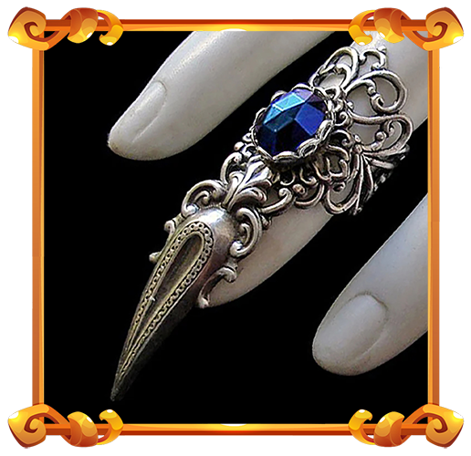 Gothic Ring available in dark blue