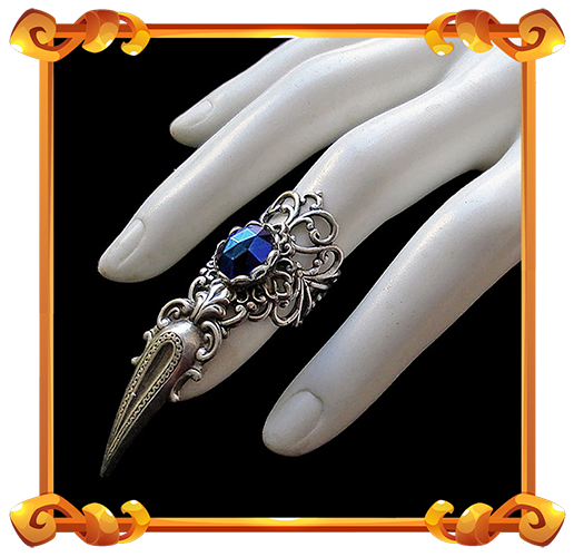 dark blue gothic ring jewelry