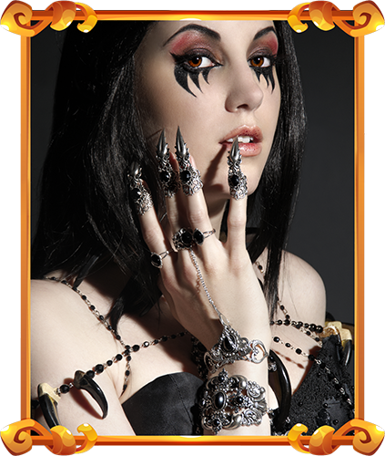 goth rings and gothic jewelry